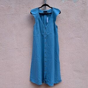 Hatch Blue Button-Down Midi Dress